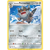 Galarian Perrserker 127/192 SWSH Rebel Clash Rare Pokemon Card NEAR MINT TCG