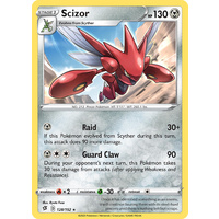 Scizor 128/192 SWSH Rebel Clash Rare Pokemon Card NEAR MINT TCG