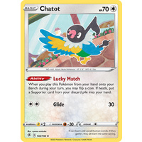 Chatot 142/192 SWSH Rebel Clash Uncommon Pokemon Card NEAR MINT TCG