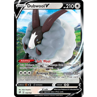 Dubwool V 153/192 SWSH Rebel Clash Holo Ultra Rare Pokemon Card NEAR MINT TCG