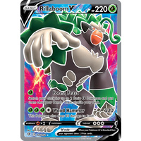 Rillaboom V 175/192 SWSH Rebel Clash Holo Ultra Rare Full Art Pokemon Card NEAR MINT TCG