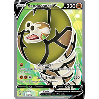 Sandaconda V 184/192 SWSH Rebel Clash Holo Ultra Rare Full Art Pokemon Card NEAR MINT TCG
