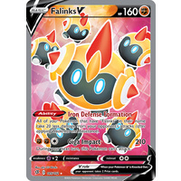 Falinks V 185/192 SWSH Rebel Clash Holo Ultra Rare Full Art Pokemon Card NEAR MINT TCG