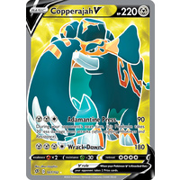 Copperajah V 187/192 SWSH Rebel Clash Holo Ultra Rare Full Art Pokemon Card NEAR MINT TCG