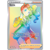Sonia 203/192 SWSH Rebel Clash Holo Hyper Rainbow Rare Full Art Pokemon Card NEAR MINT TCG