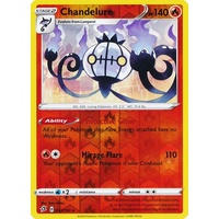 Chandelure 33/192 SWSH Rebel Clash Reverse Holo Rare Pokemon Card NEAR MINT TCG