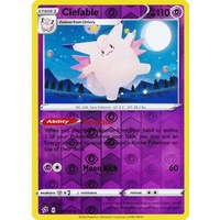 Clefable 75/192 SWSH Rebel Clash Reverse Holo Rare Pokemon Card NEAR MINT TCG