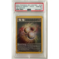 2002 POKEMON NEO DESTINY 1ST EDITION 16 MIRACLE ENERGY PSA 10 GEM MINT