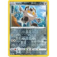 Galarian Meowth 112/185 Vivid Voltage Reverse Holo Common Pokemon Card NEAR MINT TCG