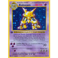 Alakazam 1/102 Base Set 1st Edition Shadowless Holo Rare Pokemon Card NEAR MINT TCG