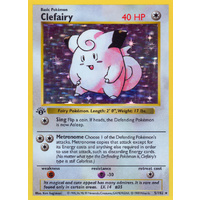 Clefairy 5/102 Base Set 1st Edition Shadowless Holo Rare Pokemon Card NEAR MINT TCG