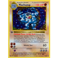 Machamp 8/102 Base Set 1st Edition Shadowless Holo Rare Pokemon Card NEAR MINT TCG