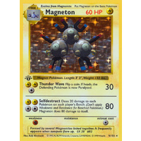 Magneton 9/102 Base Set 1st Edition Shadowless Holo Rare Pokemon Card NEAR MINT TCG