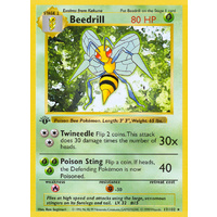 Beedrill 17/102 Base Set 1st Edition Shadowless Rare Pokemon Card NEAR MINT TCG