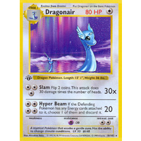 Dragonair 18/102 Base Set 1st Edition Shadowless Rare Pokemon Card NEAR MINT TCG