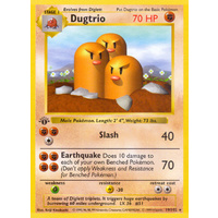 Dugtrio 19/102 Base Set 1st Edition Shadowless Rare Pokemon Card NEAR MINT TCG