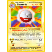 Electrode 21/102 Base Set 1st Edition Shadowless Rare Pokemon Card NEAR MINT TCG