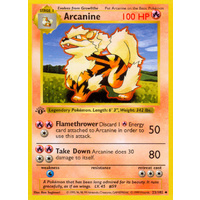 Arcanine 23/102 Base Set 1st Edition Shadowless Uncommon Pokemon Card NEAR MINT TCG