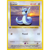 Dratini 26/102 Base Set 1st Edition Shadowless Uncommon Pokemon Card NEAR MINT TCG