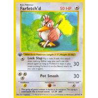Farfetch'd 27/102 Base Set 1st Edition Shadowless Uncommon Pokemon Card NEAR MINT TCG