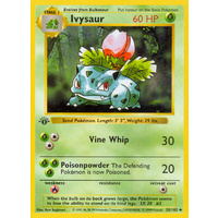 Ivysaur 30/102 Base Set 1st Edition Shadowless Uncommon Pokemon Card NEAR MINT TCG