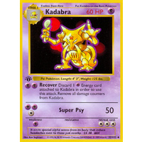 Kadabra 32/102 Base Set 1st Edition Shadowless Uncommon Pokemon Card NEAR MINT TCG