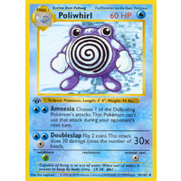 Poliwhirl 38/102 Base Set 1st Edition Shadowless Uncommon Pokemon Card NEAR MINT TCG