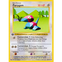 Porygon 39/102 Base Set 1st Edition Shadowless Uncommon Pokemon Card NEAR MINT TCG
