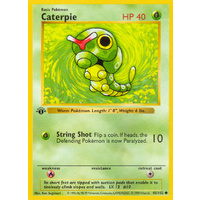 Caterpie 45/102 Base Set 1st Edition Shadowless Common Pokemon Card NEAR MINT TCG