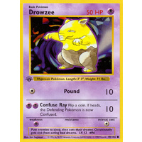 Drowzee 49/102 Base Set 1st Edition Shadowless Common Pokemon Card NEAR MINT TCG