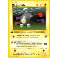 Magnemite 53/102 Base Set 1st Edition Shadowless Common Pokemon Card NEAR MINT TCG