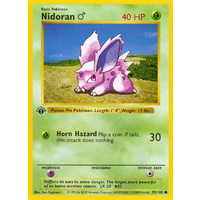 Nidoran 55/102 Base Set 1st Edition Shadowless Common Pokemon Card NEAR MINT TCG