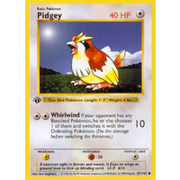 Pidgey 57/102 Base Set 1st Edition Shadowless Common Pokemon Card NEAR MINT TCG
