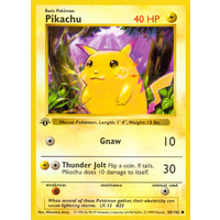 Pikachu 58/102 Base Set 1st Edition Shadowless Common Pokemon Card NEAR MINT TCG
