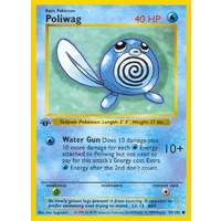 Poliwag 59/102 Base Set 1st Edition Shadowless Common Pokemon Card NEAR MINT TCG