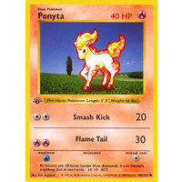 Ponyta 60/102 Base Set 1st Edition Shadowless Common Pokemon Card NEAR MINT TCG