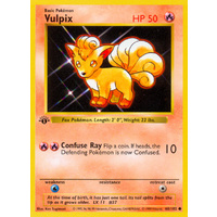 Vulpix 68/102 Base Set 1st Edition Shadowless Common Pokemon Card NEAR MINT TCG