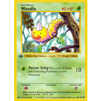 Weedle 69/102 Base Set 1st Edition Shadowless Common Pokemon Card NEAR MINT TCG