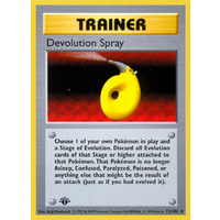 Devolution Spray 72/102 Base Set 1st Edition Shadowless Rare Trainer Pokemon Card NEAR MINT TCG
