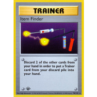 Item Finder 74/102 Base Set 1st Edition Shadowless Rare Trainer Pokemon Card NEAR MINT TCG