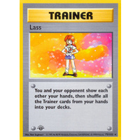 Lass 75/102 Base Set 1st Edition Shadowless Rare Trainer Pokemon Card NEAR MINT TCG