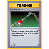 Maintenance 83/102 Base Set 1st Edition Shadowless Uncommon Trainer Pokemon Card NEAR MINT TCG
