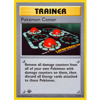 Pokemon Center 85/102 Base Set 1st Edition Shadowless Uncommon Trainer Pokemon Card NEAR MINT TCG