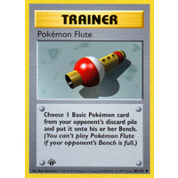 Pokemon Flute 86/102 Base Set 1st Edition Shadowless Uncommon Trainer Pokemon Card NEAR MINT TCG
