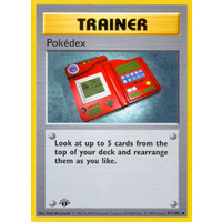 Pokedex 87/102 Base Set 1st Edition Shadowless Uncommon Trainer Pokemon Card NEAR MINT TCG
