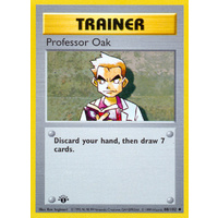 Professor Oak 88/102 Base Set 1st Edition Shadowless Uncommon Trainer Pokemon Card NEAR MINT TCG
