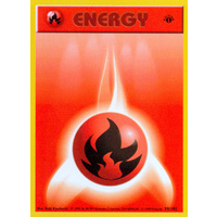 Fire Energy 98/102 Base Set 1st Edition Shadowless Common Pokemon Card NEAR MINT TCG