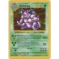 Nidoking 11/102 Base Set Shadowless Holo Rare Pokemon Card NEAR MINT TCG