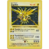 Zapdos 16/102 Base Set Shadowless Holo Rare Pokemon Card NEAR MINT TCG