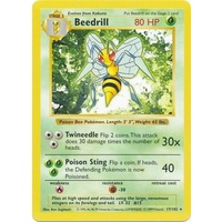 Beedrill 17/102 Base Set Shadowless Rare Pokemon Card NEAR MINT TCG